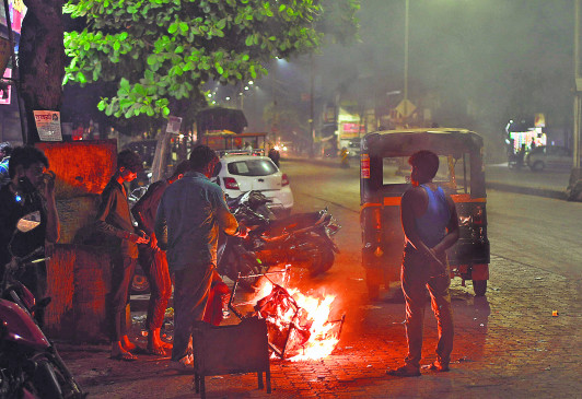 Cold wave due to cold wind coming from North India