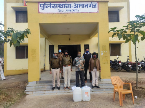 Police arrested the accused by seizing the ganja Police arrested the accused by seizing the ganja