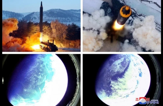 दागी लंबी दूरी की बैलिस्टिक मिसाइल, वॉरहेड कैमरे से जारी की पृथ्वी की तस्वीरें