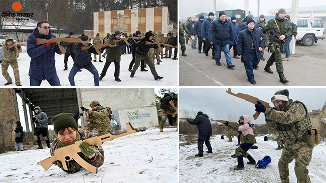 राष्ट्रपति की अपील का असर दिखा, यूक्रेन के हर घर में दिखने लगे हथियार से लेस आम लोग, अपने देश अपने घर की रक्षा को तैयार यूक्रेन