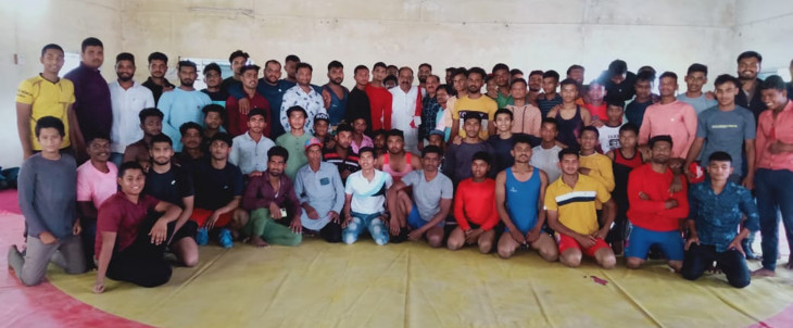District team selection for Vidarbha Kesari wrestling event District team selection for Vidarbha Kesari wrestling event