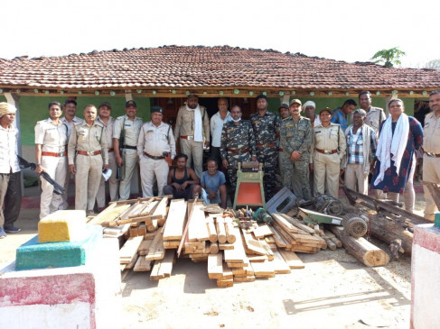 Teak chiran seized from the spot after racking for two days