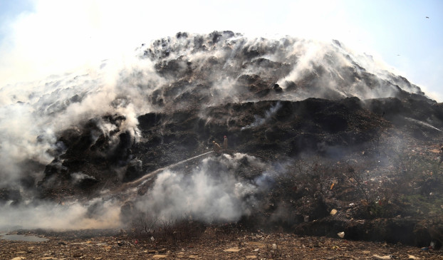 Delhi government fined North MCD Rs 50 lakh for fire at Bhalswa landfill