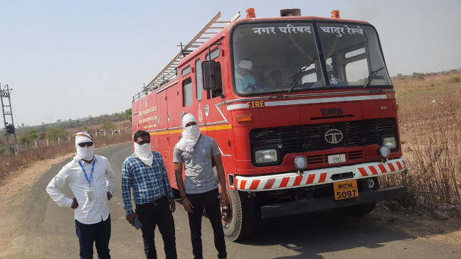 Fire in the forest of Dapori-Karajgaon, found after hard work Fire in the forest of Dapori-Karajgaon, found after hard work