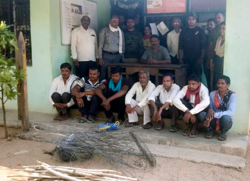 Nilgai victim by applying current, 6 accused arrested Nilgai victim by applying current, 6 accused arrested