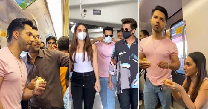 फिल्म प्रमोशन्स के दौरान मुंबई मेट्रो में वरूण धवन और कियारा आडवाणी ने खाया खाना, यूजर्स ने जतायी नाराजगी