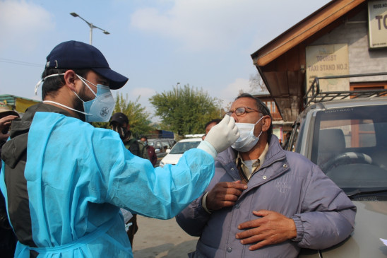 जम्मू-कश्मीर में 557 नए कोविड मामले दर्ज, 2 मौतें