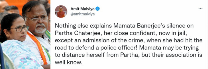 पार्थ चटर्जी पर ममता बनर्जी की चुप्पी दे रही अपराध की स्वीकृति : भाजपा