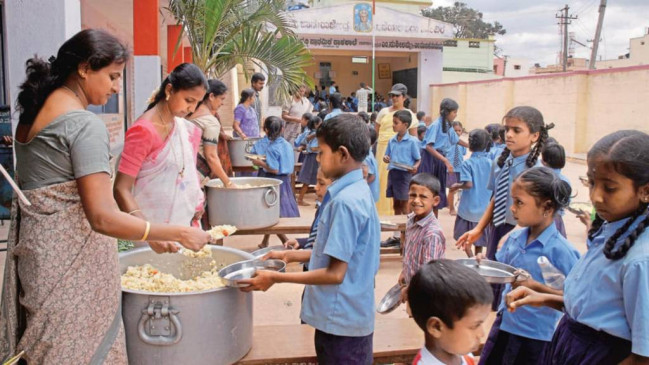 One and a half crore rupees grant outstanding of school nutrition diet