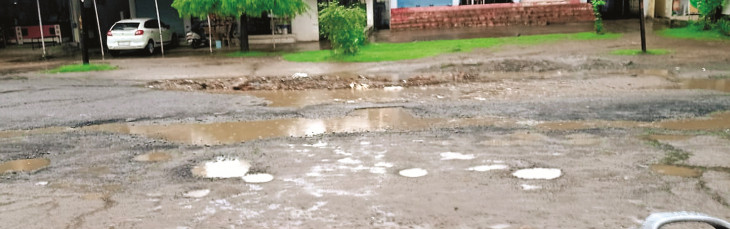 Road deteriorated due to ROB construction work