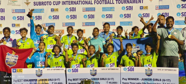 नेशनल फुटबॉल में कमजोर और गरीब घरों की लड़कियों का कमाल, झारखंड का सेंट पैट्रिक स्कूल बना चैंपियन