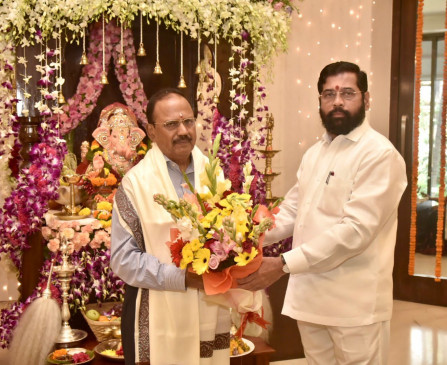 NSA Ajit Doval visited Lord Ganesh at Eknath Shindes house