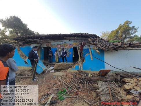Wild elephants broke into the farmers house and created chaos
