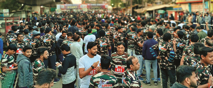 Gondia residents run on Army Day