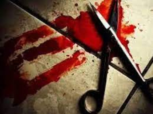 Wife and her friend were injured by scissors