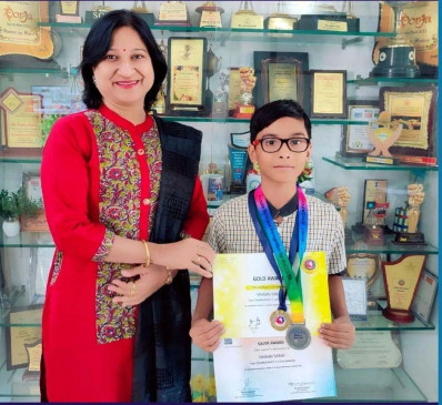 Wardhas nine-year-old Vihaan won gold medal