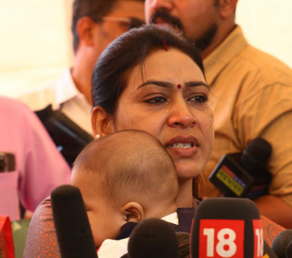 When tears flowed from the eyes of the female MLA