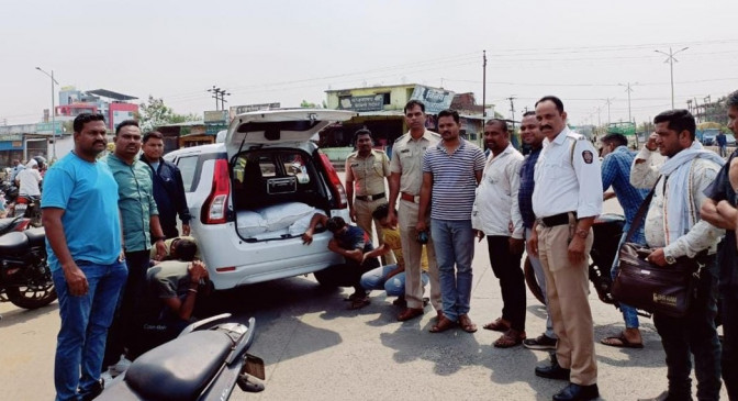 Goods worth lakhs seized along with scented tobacco and car