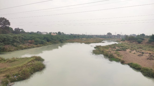 Muddy water of life-giving Irai river